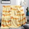French Bulldog Sausage Dog Print Flannel Blanket,High Quality Comfortable for All Seasons,Home Decor,Warmth and Comfort,Perfect for Christmas Gifts