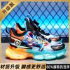 Children's Sports Shoes Boys' Light Up Anti Slip Middle-aged Dad's Cartoon Trendy Cool Running