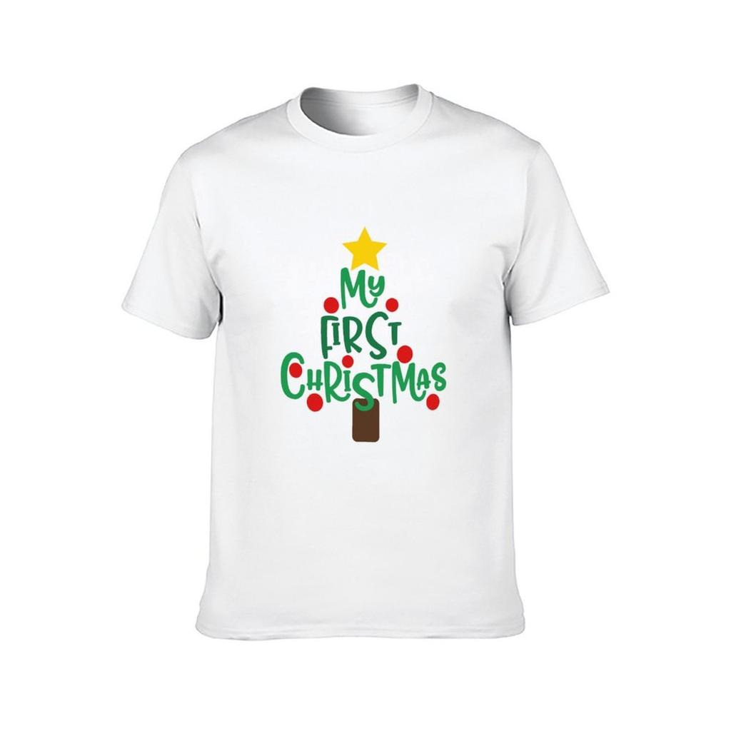 Babys First Christmas TShirt T Shirts for Man Graphic Funny T Shirts for Man Pack White TShirt