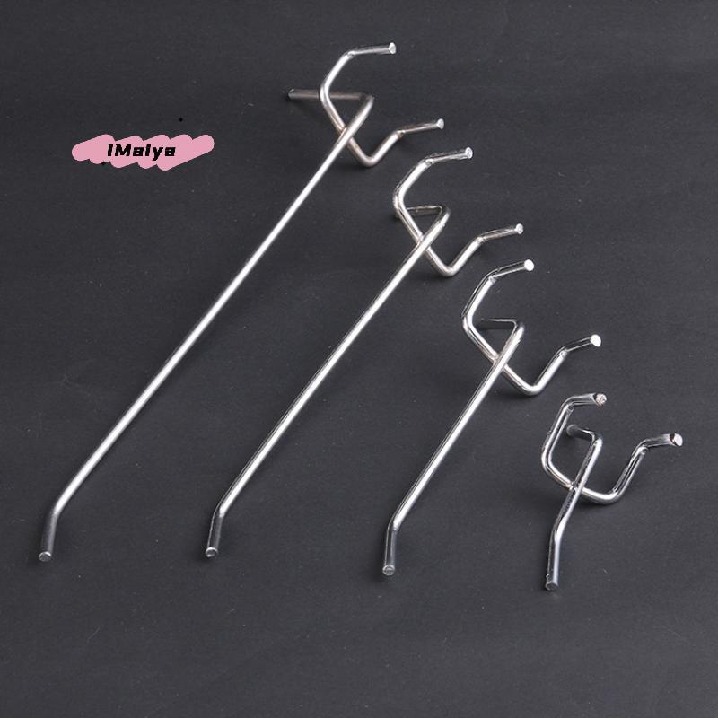 M-5Pcs Metal Universal Mesh Panel Hooks Retail Shop Mesh Stall Hangers Wall Hook Coat Bag Supermarket Shelf Hook