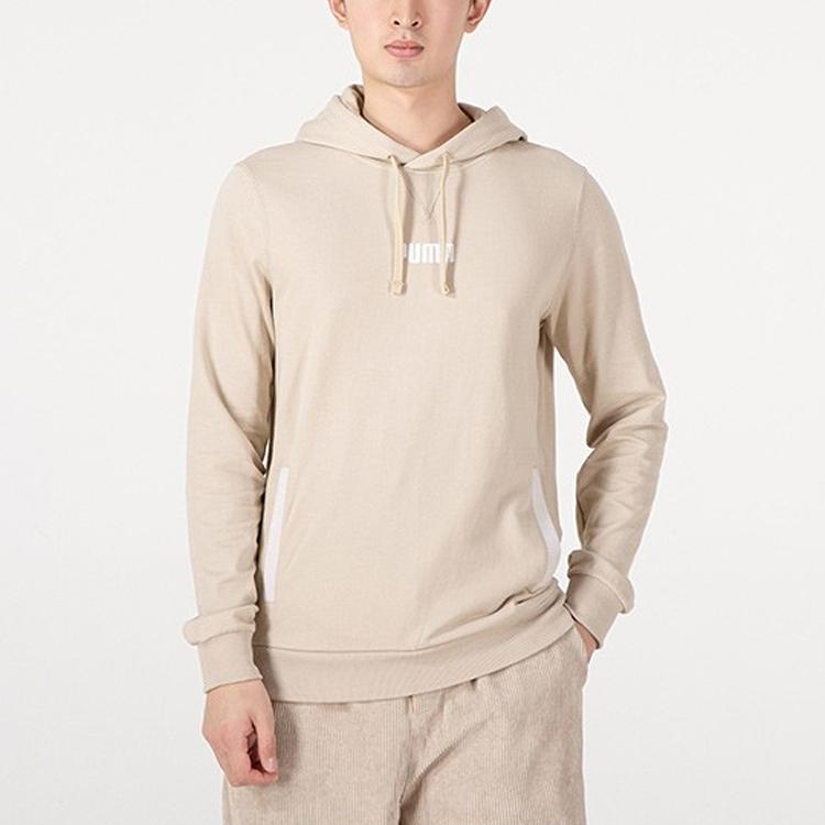 Puma Solid Color Pullover Hoodie Men Tops Off-White 849584-64