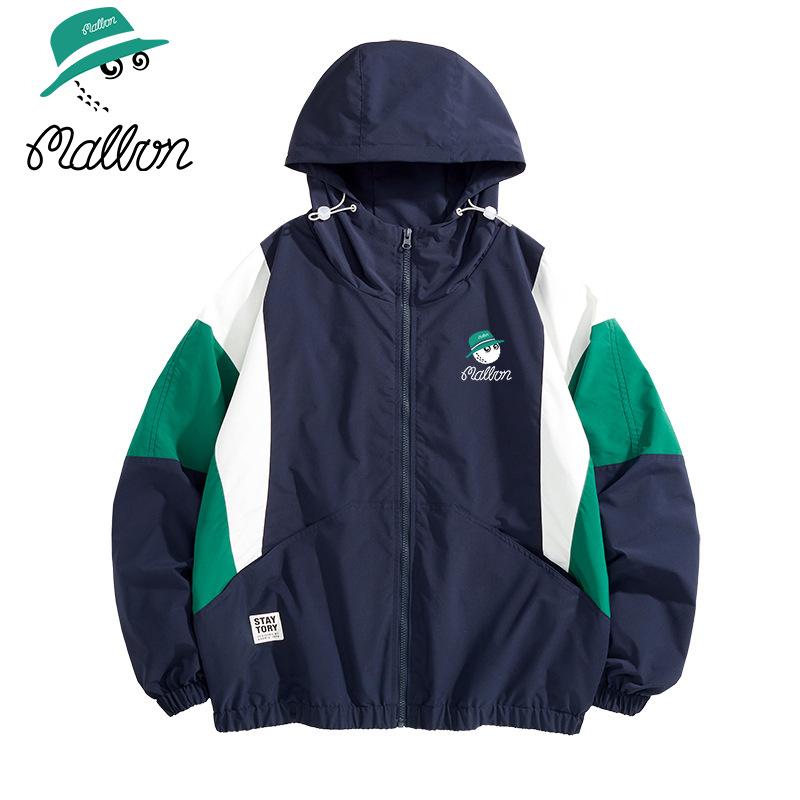 Весенне-осенняя водонепроницаемая куртка корейского модного бренда с капюшоном и принтом — фото 3