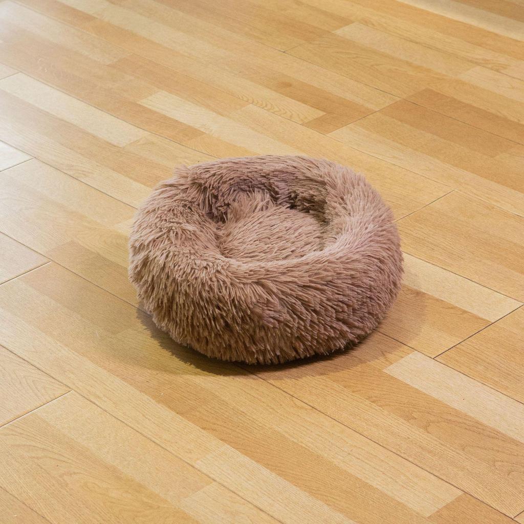 Cozy Plush Pet Nest: All-Season Round Cat & Dog Bed