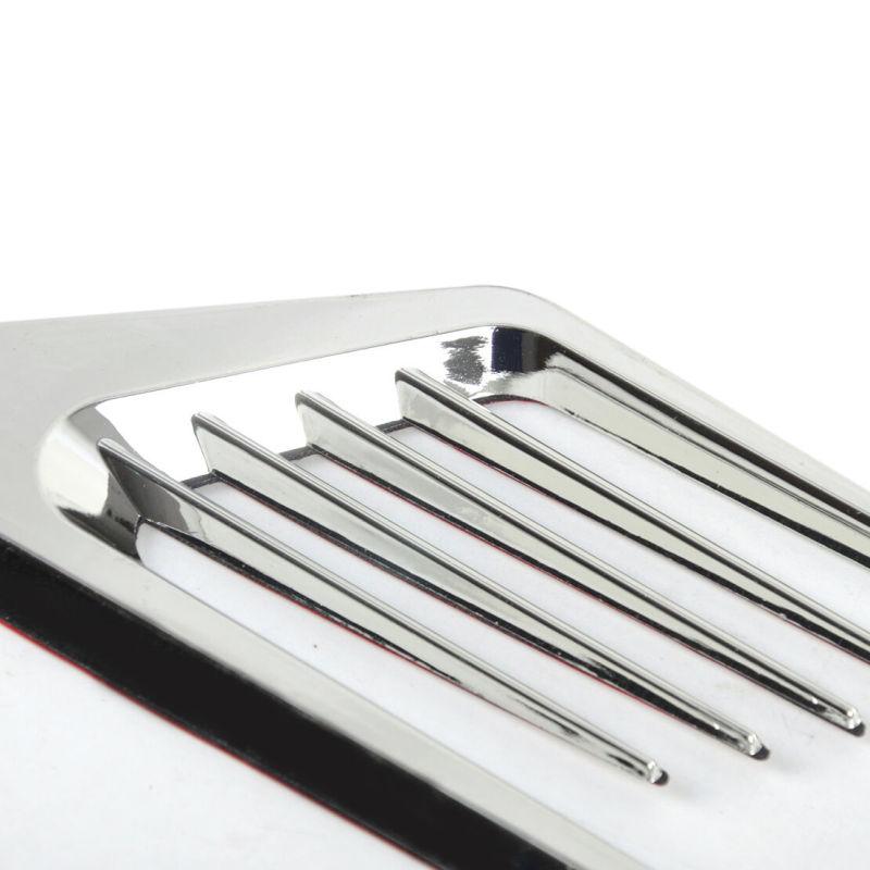 Chrome Silver Car Fenders Body Side False Vent Air Flow Intake Cover Sticker