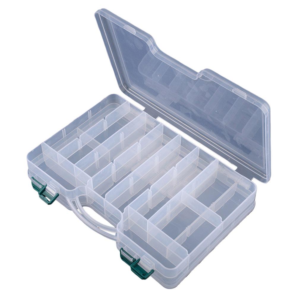 Popular Double-Layer Handheld Fishing Lure Box - Two-Sided Storage for Lures and Frogs