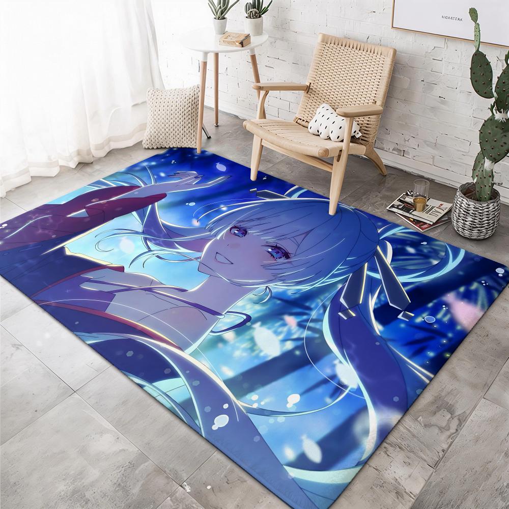 new anime C-Cosmic Princess Kaguyass Floor Mat Soft Thickened Flannel Door Mat Non-Slip Living Room Rug Home Decor