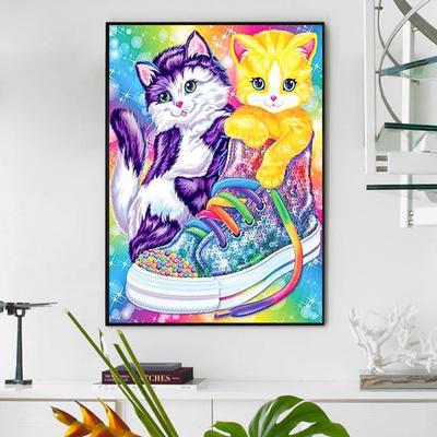 5D Diy Diamond Painting Cartoon Cats Cross Stitch Landscape Diamond Embroidery Home Crafts