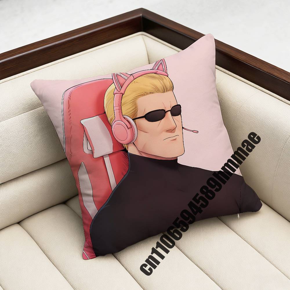 For R-Resident Evil Albert Wesker Throw Pillow Case Sham 45X45Cm Decoration Square Bed Pillowcase Pad Cover