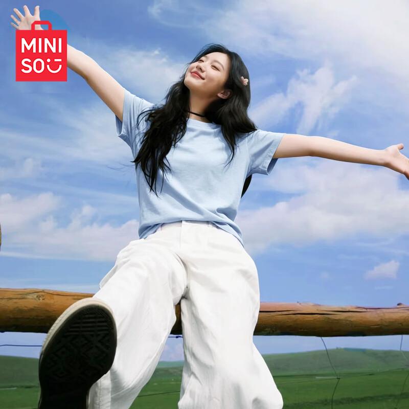 MINISO Women s 2026 Summer Loose Fit Cotton T-Shirt XL