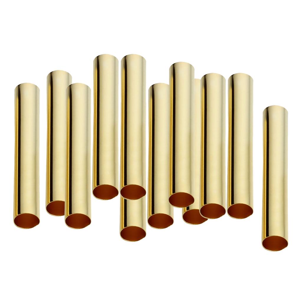 100 ks měděné rovné hladké dlouhé trubkové korálky 30 mm, 4 mm zlaté