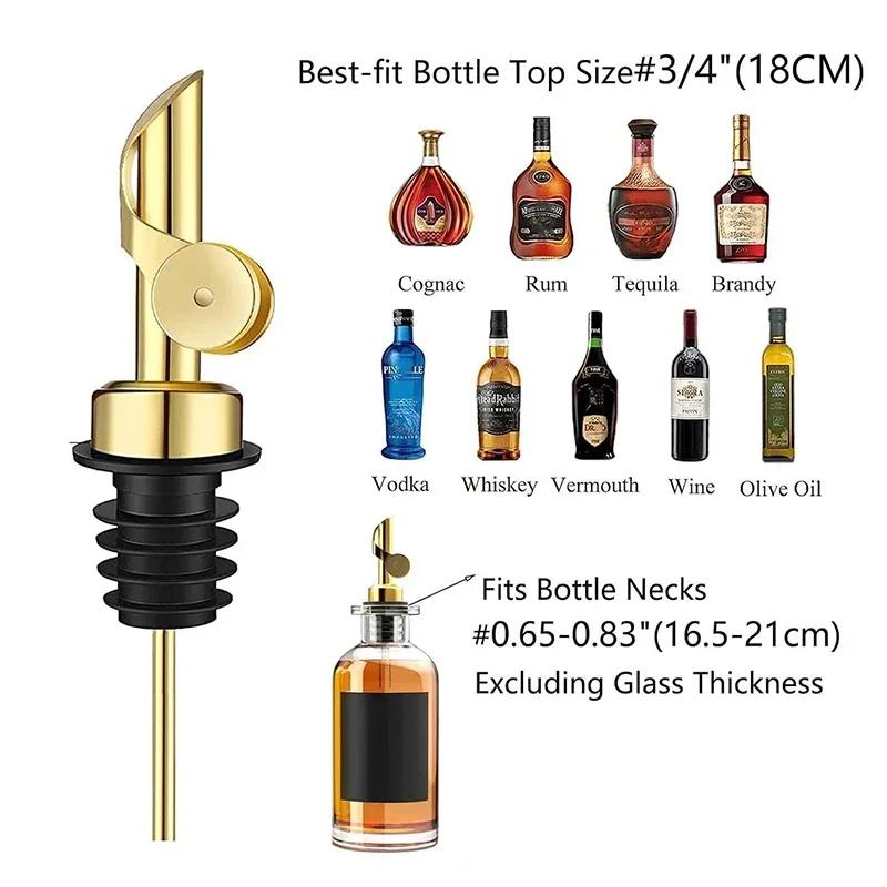 New Oil Bottle Stopper Lock Plug Seal Leak-proof Food Grade Rubber Nozzle Sprayer Liquor Dispenser Wine Pourer Kitchen Bar Tools