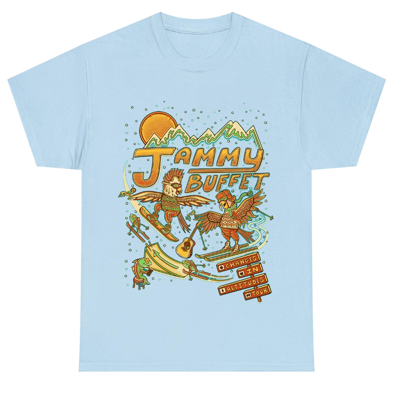 Collection Jammy Buffet Band On Tour Cotton Blue Shirt CL907 S