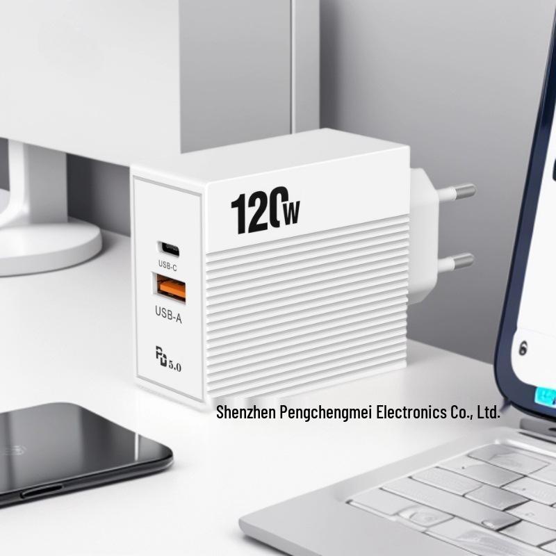 120W Multi-Port Fast Charger with PD - EU/US/UK Standard