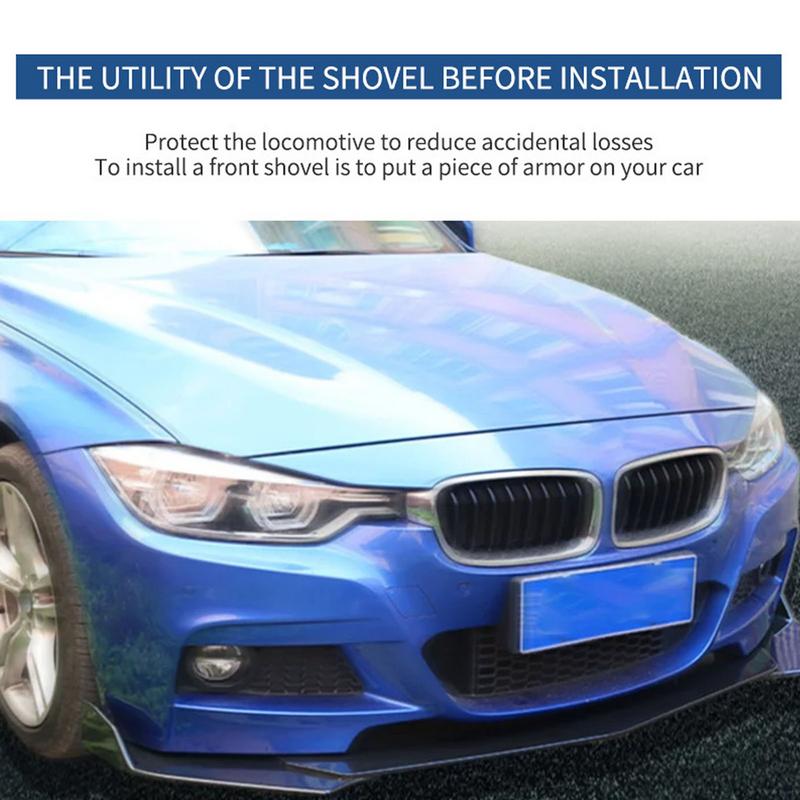 Přední splitter pro auto Vodotěsný Nastavitelný Ret Přední splitter Automobilový Černý Přední splitter Přední bradový lip spoiler Pro většinu