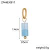 Trend Colorful Handmade Natural Stone DIY Necklace Charm Pendant 18K Gold Plated Stainless Steel Accessories Fashion Jewelry