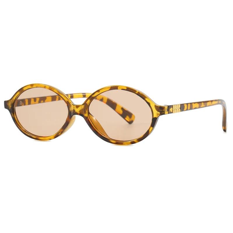 

Leopard Oval Frame Sun Glasses Women Retro Blue Light Blocking Plain Eyeglass Vintage Brand Goggles Computer Reading Eyewears