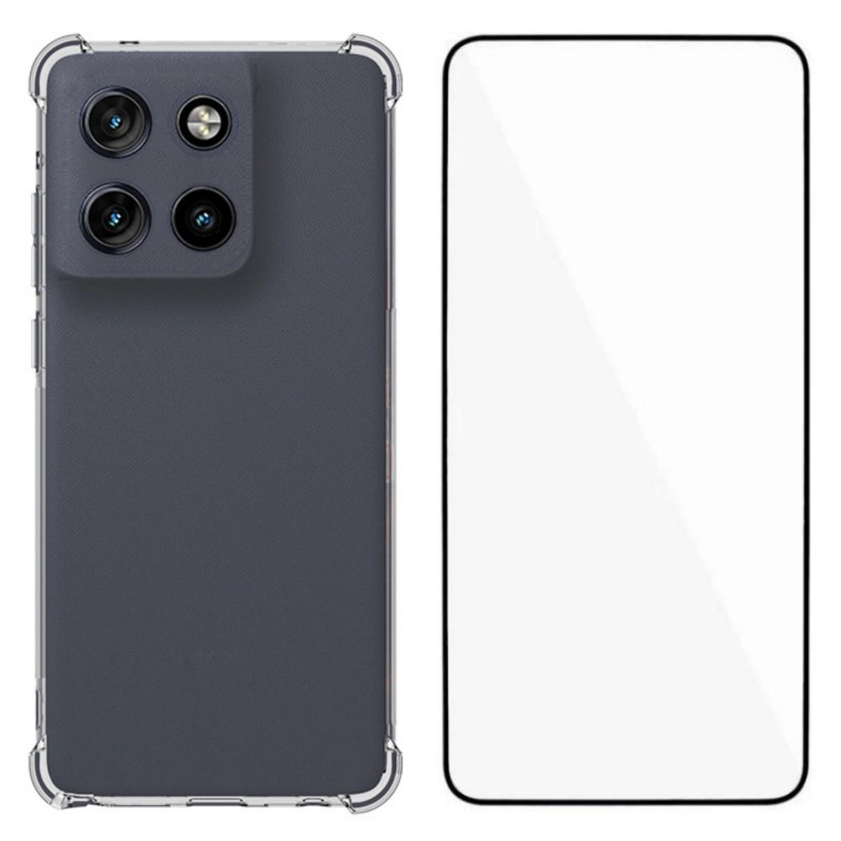 

Для Motorola Edge 60 Stylus 5G/Motorola Moto G Stylus 5G (2025) Чохол WANLONFENG серії WL 2.0 мм TPU чохол для телефону із захисною плівкою із загартованого скла Transparent