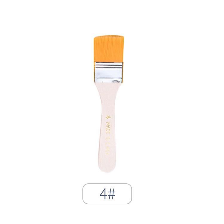 Nylon Oil Painting & Barbecue Brush Set: Pig Bristle Small Brush, Glue Brush, Dusting Brush, Paint Brush.