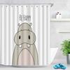 Animal Style Shower Curtain Lion Bathroom Curtain Cartoon Hedgehog Pattern Vintage Bathroom Waterproof Curtains 3D Shower Screen