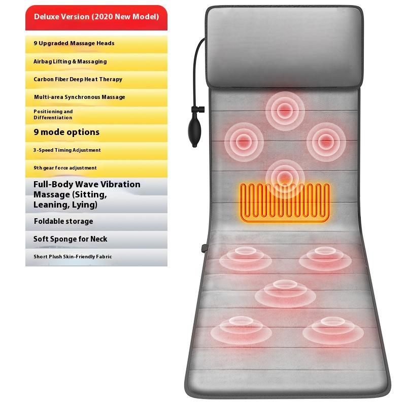 

Массажный матрас для всего тела, многофункциональный массажер, для шейного отдела позвоночника, поясничного отдела, интеллектуальный массажный коврик, бытовой электрический массажер с подогревом European standard