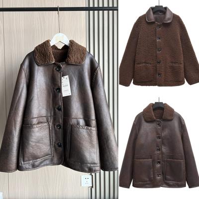 Winter Women's Maillard Imitation Double-sided Coat Warm Fur Integrated Coat