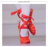 Rote Satin Ballett- & Gymnastikschuhe mit weicher Sohle für Erwachsene - Übergröße