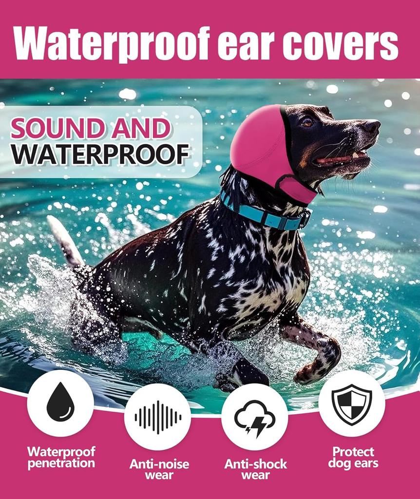Hearing Protection Dog Earmuff Noise Reduction Waterproof Calming Headcover Shock Proof Pet Anxiety Relief