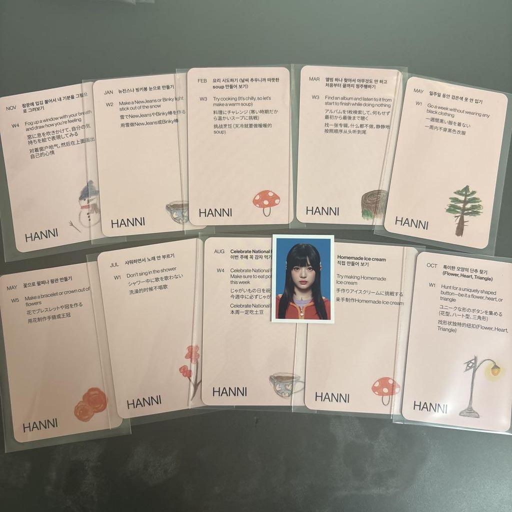 [USED] newjeans Hani Seagreen 2024 trading card + ID photo