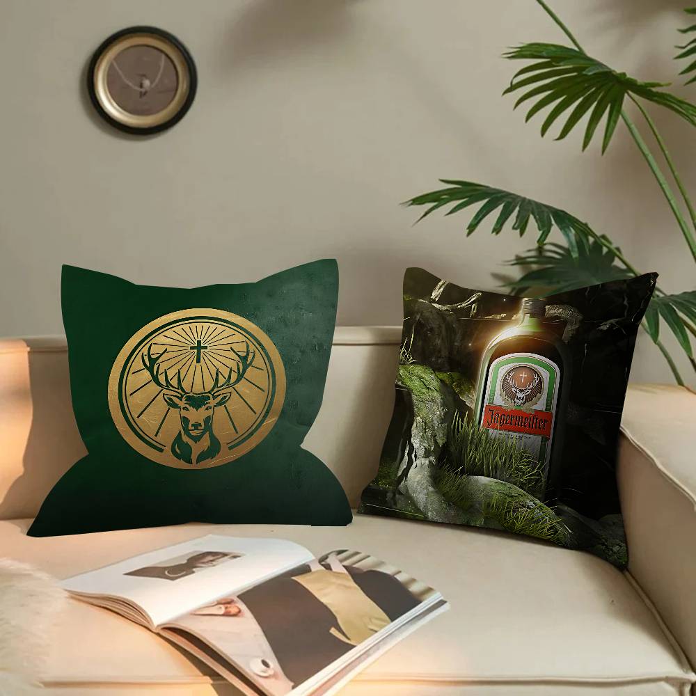 Hot J-JaegermeisterS Cushion Cover Pillowcase Upholstery Sofa Throw Pillow Home Decor Pillowcas