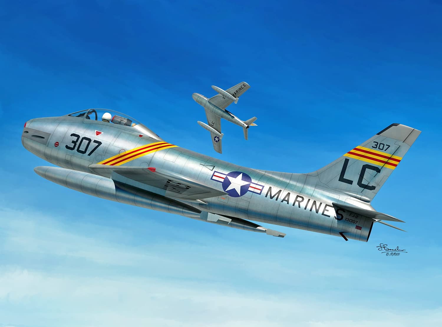 

Sword US Marine Corps Fury Plastic Model SWD72138 1/72 FJ-2