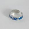 Korean Fashion Versatile Enamel Sea Blue Van Gogh Starry Night Ring