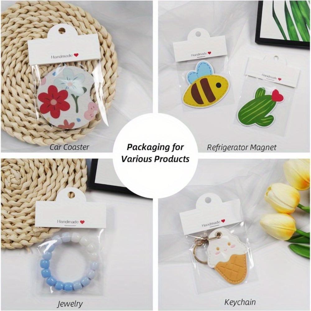 100pcs Jewelry Display Cards Packaging Supplies with Blank Space for Branding Bracelets Coaster Keychains Jewelry Perfect for Retail Displaying