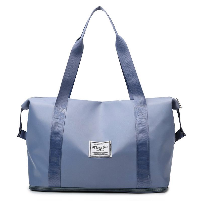 Large capacity short-distance travel bag women's shoulder expansion layer wet and dry separation yoga sports fitness bag labor bag