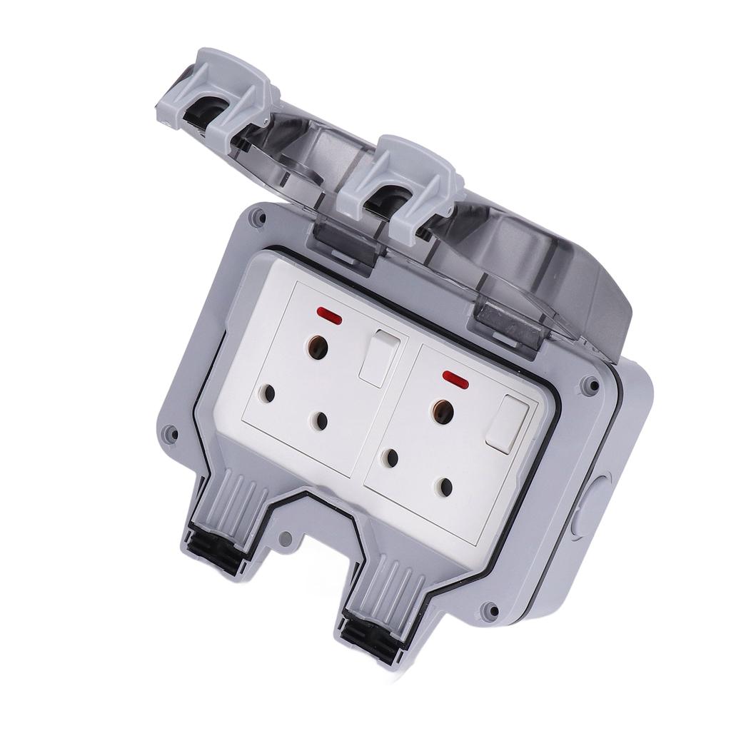 Cover Box Oulet IP66 Weatherproof South Africa Outdoor Socket with Switches Indicator Lights