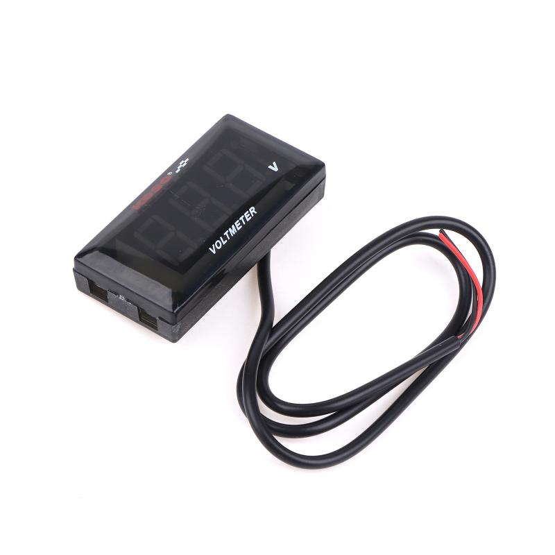 Digital Voltmeter LED Display DC10-150V for Moto with Waterproof Bracket for Reliable Automotive Use