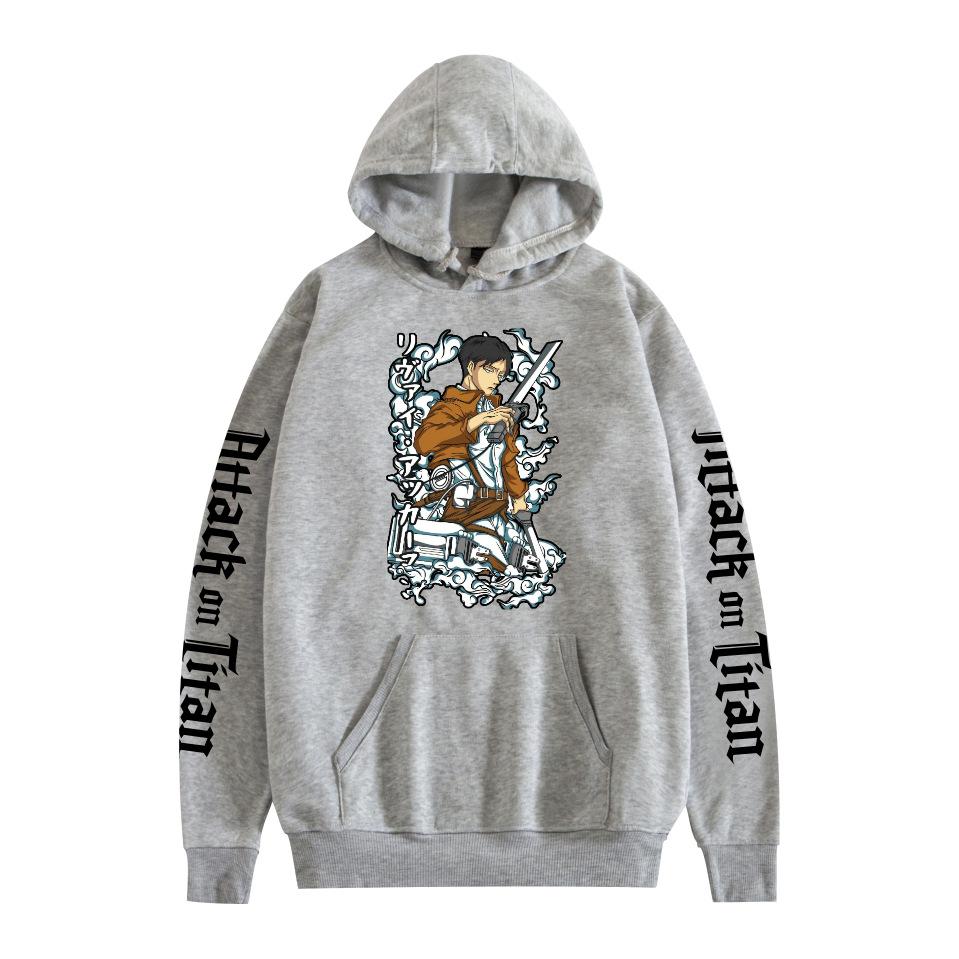 Mens Hooded Attack on Titan Anime Printed Streetwear Pullover Sweatshirt Fashion Hoodie Casual Hip Hop New Men Tracksuit Streetwear