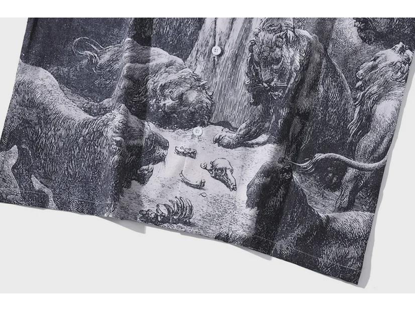 2025 Trendy Loose Japanese-Style Hawaiian Men's Retro Floral Shirt - Short-Sleeved, Handsome, and Seaside Ready