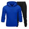 Zweiteiliger Lässiger Hoodie-Anzug, Herren Farbiger Fleece-Anzug, Jogginghose Mit Taschen