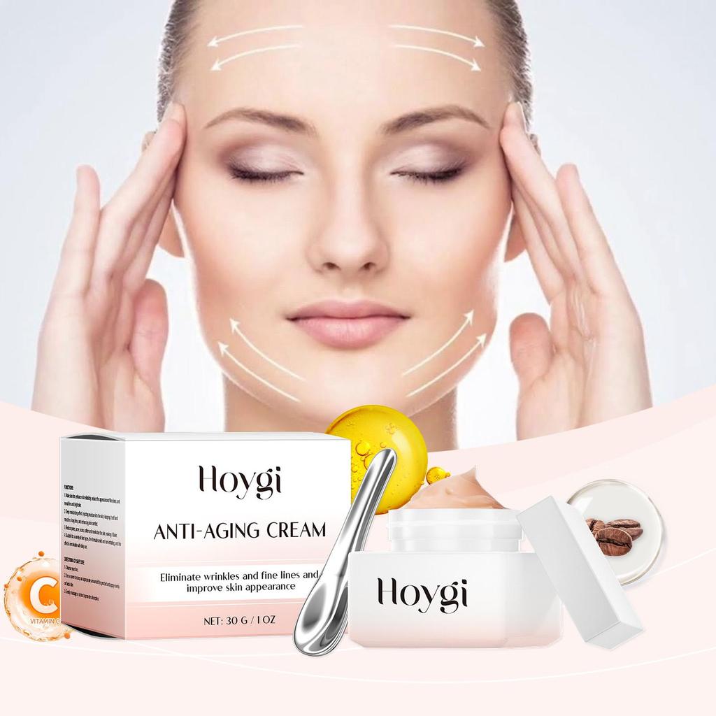 Hoygi Anti Aging Cream for Face Firming Lifting Reduce Wrinkles Fade Fine Lines Brightening Dullness Skin Moisturizing Face Care