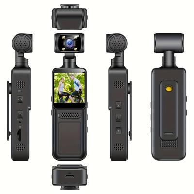 4K HD Portable Vlog Camera with 180° Rotating Screen & Loop Recording Function - USB Rechargeable Sports Camera for Live Streaming, Outdoor Adventure