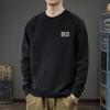 Men's Heavyweight Pure Cotton Crew Neck Long Sleeve T-Shirt for Teens - Spring/Autumn 2025