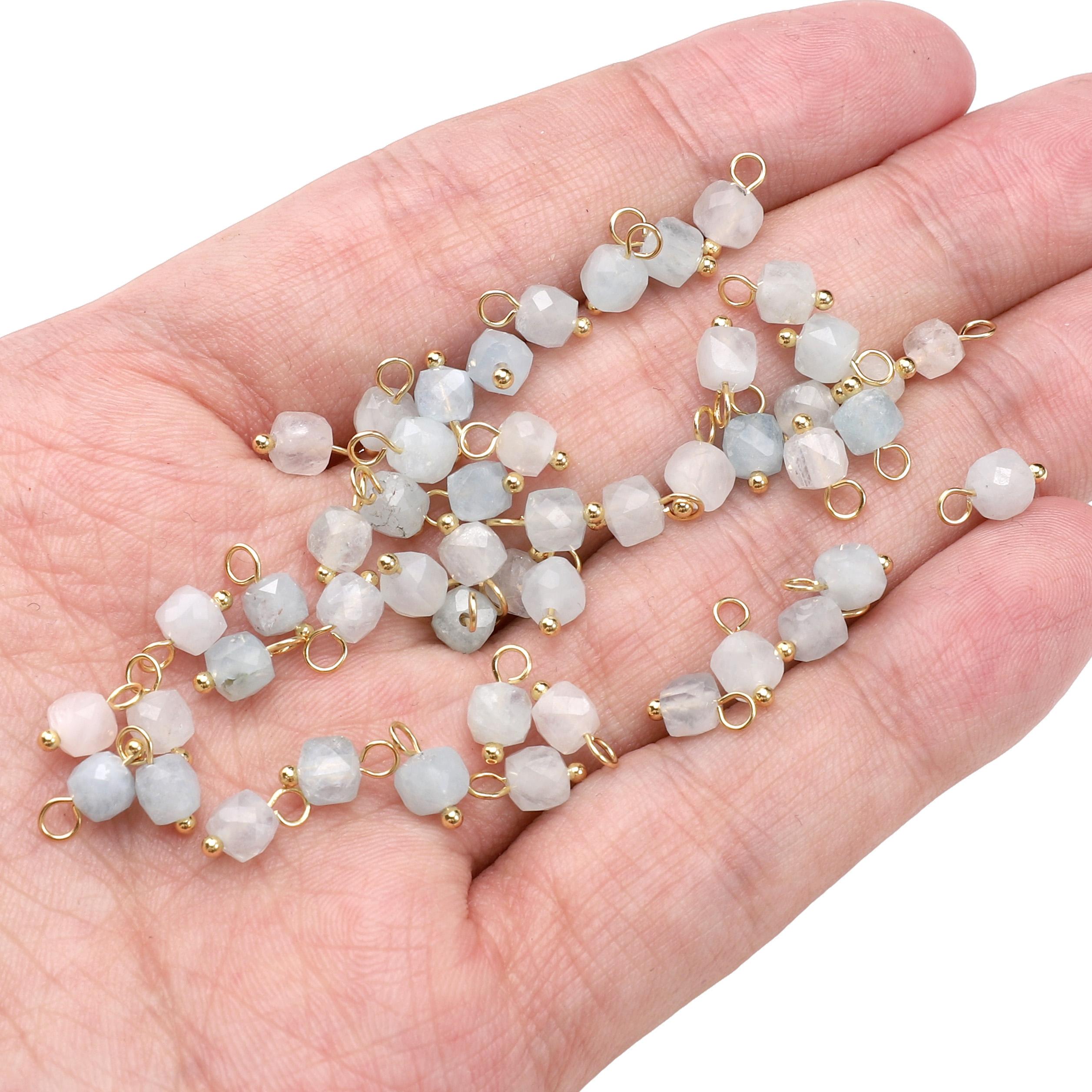 

2 шт. Подвеска из натурального камня квадратной огранки, сохраняющая цвет сахара, для изготовления ювелирных изделий 07