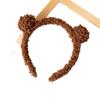 Niedliches Cartoon Lammwoll Bärenohren Stirnband, Milchkaffee Farbe – Plüsch Herbst/Winter Damen Haaraccessoire zum Gesichtwaschen