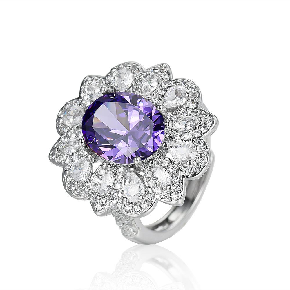 Hot mining explosion full of diamonds, colorful treasures, large flower necklaces, rings, European and American studs.