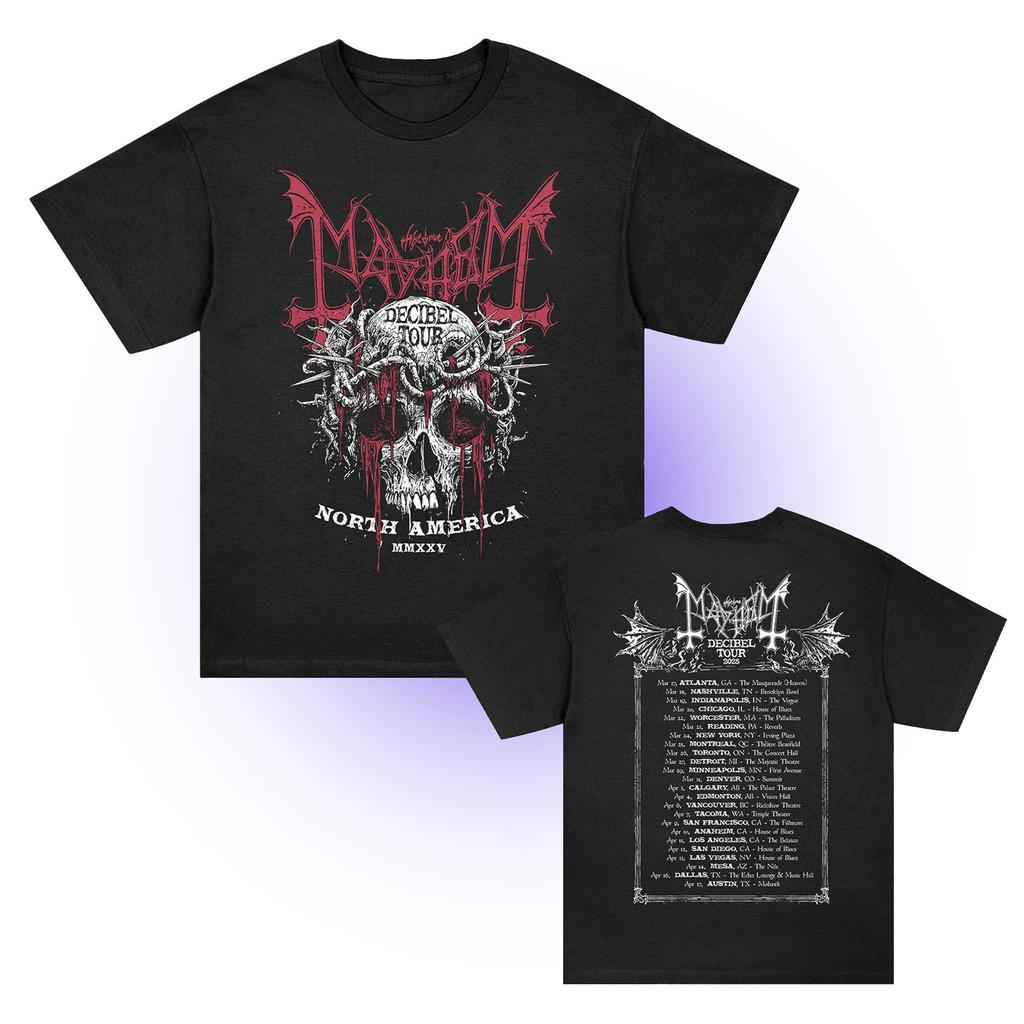 2026 New Model Mayhem Norwegian Band Metal Rock Punk American Dark Style Street ShortSleeved Mens TShirt