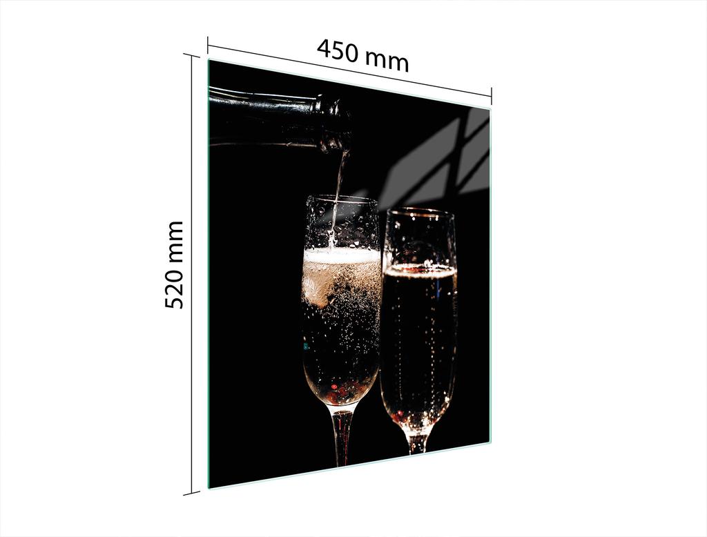 GLAS-SCHNEIDEBRETT 45x52 WEIN