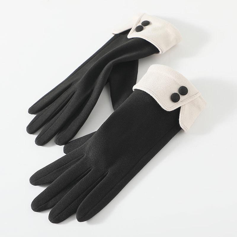 Warm gloves women winter winter outdoor sports cycling thickened touch screen windproof and cold proof