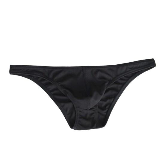 Men Briefs Low-Rise Solid Color Breathable Comfortable Panties Triangle Style Thin Underwear U-convex