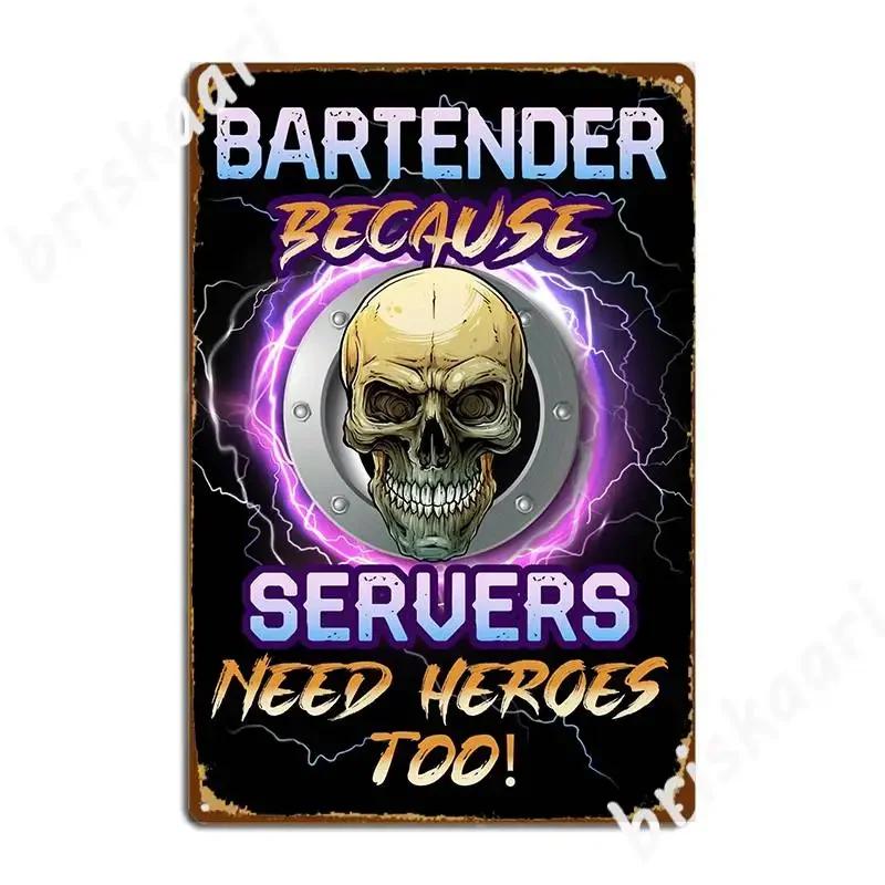 Awesome Bartender Metal Sign Design Wall Decor Pub Create Cinema Tin Sign Poster 20X30CM
