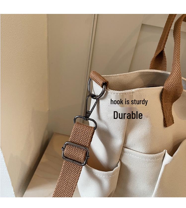 2026 Women's Large Capacity Canvas Tote: Versatile, Fashionable Handheld Shoulder Bag for Commuting